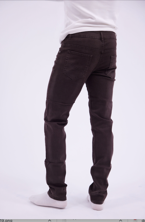 Slim Fit Brown Jeans  -Brown